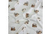 Teddy bears on a light beige background