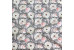 Tea rose on a gray background