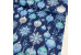 Lilac Christmas tree decorations on blue