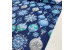 Lilac Christmas tree decorations on blue