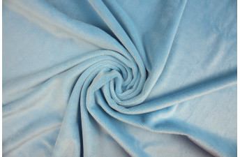 Плюш Sky blue гладкий
