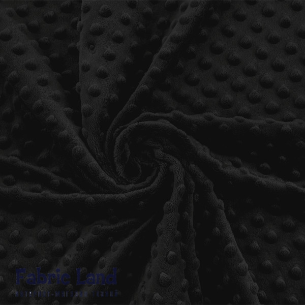 Плюш Black Черный в пупырышки