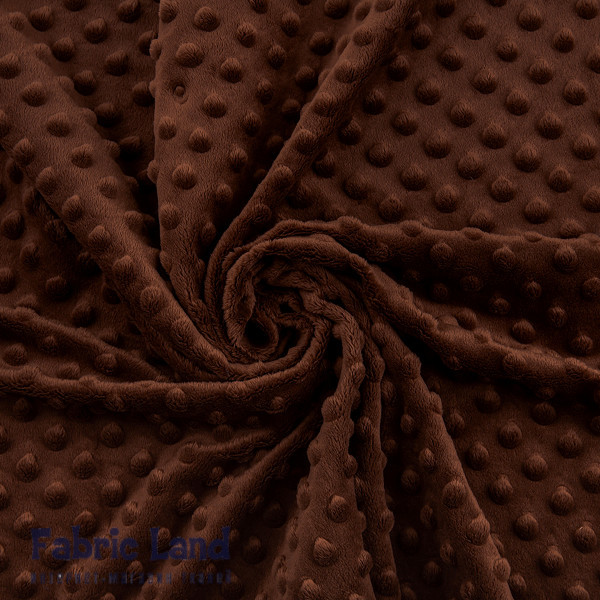 Плюш Cocoa Brown Коричневий в пупиришку
